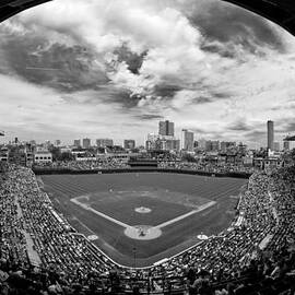 Wrigley Field black and white art by Greg Wyatt