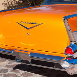 1957 Chevrolet Belair Rear Emblem by Jill Reger