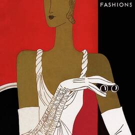 A Vintage Vogue Magazine Cover Of A Woman by Eduardo Garcia Benito