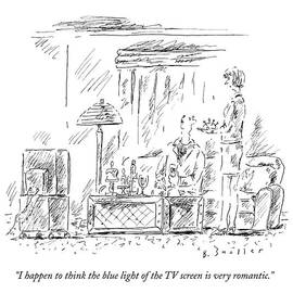 I Happen To Think The Blue Light Of The Tv Screen by Barbara Smaller