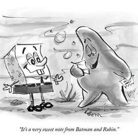 It's A Very Sweet Note From Batman And Robin by Lee Lorenz