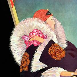 A Vintage Vogue Magazine Cover Of A Woman by George Wolfe Plank