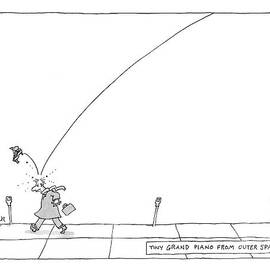 Tiny Grand Piano From Outer Space! by Jack Ziegler