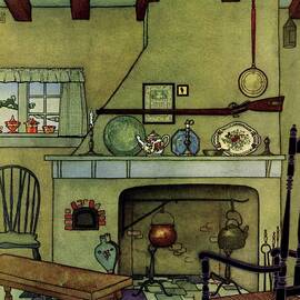 A 1920's Idea Of A Colonial Kitchen by Harry Richardson