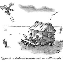 A Back Country Couple Sit On Their Porch by Frank Cotham