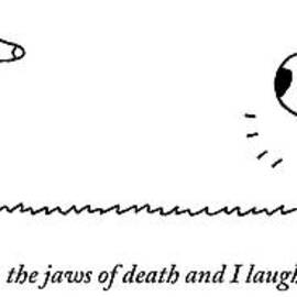 A Barking Dog Runs Towards A Squirrel Who Faces by Charles Barsotti