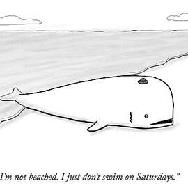A Beached Whale Wears A Hasidic Rabbi Hat by Paul Noth