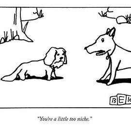 A Big Dog Says To A Smaller Dog by Bruce Eric Kaplan