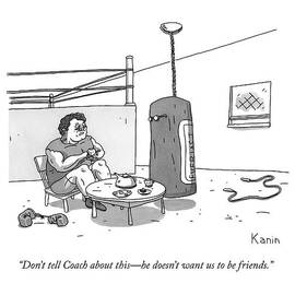 A Boxer Has A Tea Cup Party With A Punching Bag by Zachary Kanin