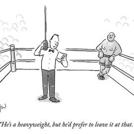 A Boxing Referee Makes His Introductory by Robert Leighton