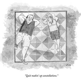 A Boy And His Father Look Up At The Stars by Emily Flake