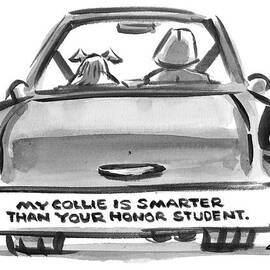 A Bumper Sticker On The Back Of Someone's Car by Lee Lorenz