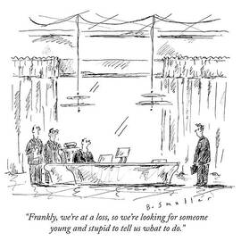 A Business Team Speaks To A Young Man by Barbara Smaller