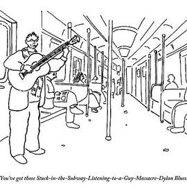 A Busker Sings And Plays Guitar For Uninterested by Michael Shaw