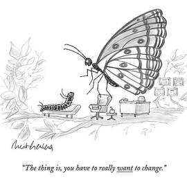A Butterfly Speaks To A Caterpillar by Mort Gerberg