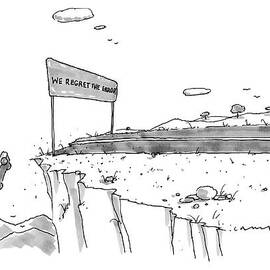 A Car Has Driven Off A Desert Cliff by Michael Crawford