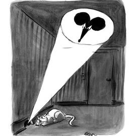 A Cat Waits By A Mousehole That Shines by Lee Lorenz