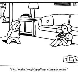 A Child Speaks To Another Child Who Is Reading by Bruce Eric Kaplan