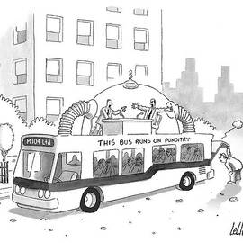 A City Bus Is Seen With A Rooftop Bubble by Glen Le Lievre