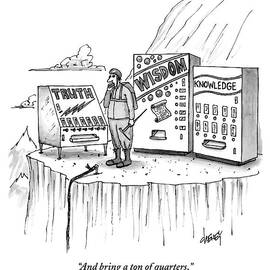 A Climber Stands On A Ledge by Tom Cheney