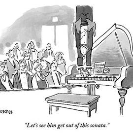 A Concert Pianist Hangs Upside by John  Klossner