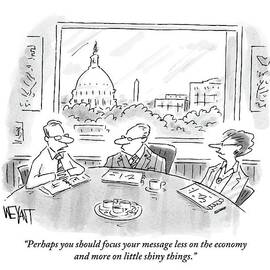 A Consultant Speaks To Two Businesspeople by Christopher Weyant