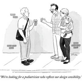 A Couple Converses With A Man On The Street by Emily Flake