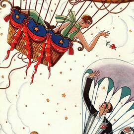 A Couple In Air Balloons by Stanley W. Reynolds
