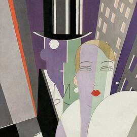 A Couple Wearing Evening Clothes by Eduardo Garcia Benito