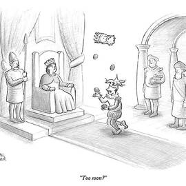 A Court Jester Juggles Balls And The Head by Paul Noth