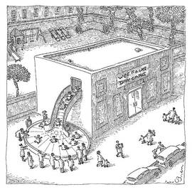 A Day Care Is Seen With Children Riding by John O'Brien