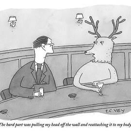 A Deer Talks To A Man At A Bar by Peter C. Vey