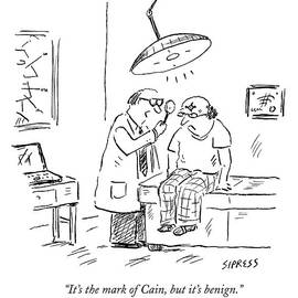 A Doctor Examines A Satanic Mark On A Patient's by David Sipress