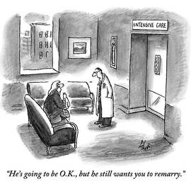 A Doctor Is Seen Speaking With A Woman by Frank Cotham