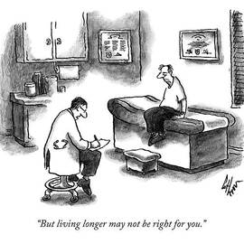 A Doctor Sitting On A Stool And Writing On A Pad by Frank Cotham