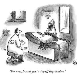 A Doctor Speaks To A Medieval Warrior by Frank Cotham