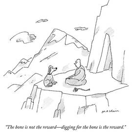 A Dog Speaks To A Guru On Top Of A Mountain by Michael Maslin