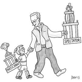 A Father And Daughter Both Walk by Mathew Stiles Davis