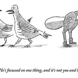 A Female Pigeon Consoles Another Female Pigeon by Michael Maslin