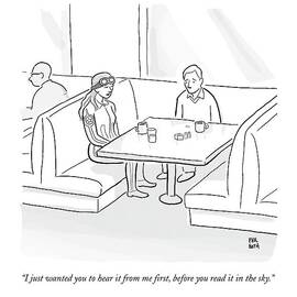 A Female Pilot And Her Boyfriend Sit by Paul Noth