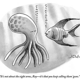 A Fish Addresses An Octopus by Joe Dator