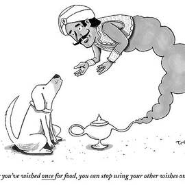 A Genie Has Emerged From A Genie Lamp by Trevor Hoey