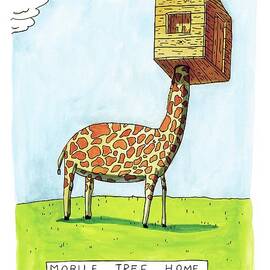A Giraffe Has A Tree House Over His Head by Zachary Kanin