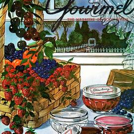 A Gourmet Cover Of A Fruit Basket by Henry Stahlhut