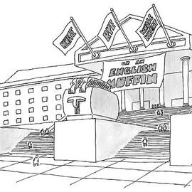 A Grand Institution With A Large Toaster Statue by Jack Ziegler