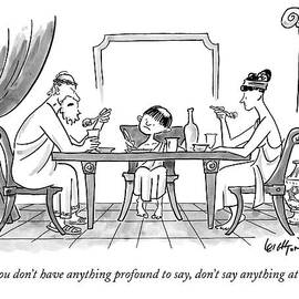 A Greek Family Is Seen Eating At The Table by Robert Leighton