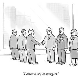 A Group Of People In A Boardroom Watch As Two Men by Paul Noth