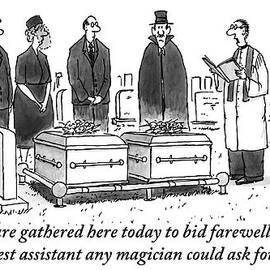 A Group Of People Including A Magician Stand by Tom Cheney