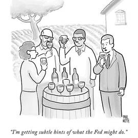 A Group Sample Wine At A Wine Tasting Vineyard by Paul Noth