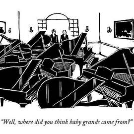 A Guy Talks To Another Guy In A Room Of Seven by Drew Dernavich